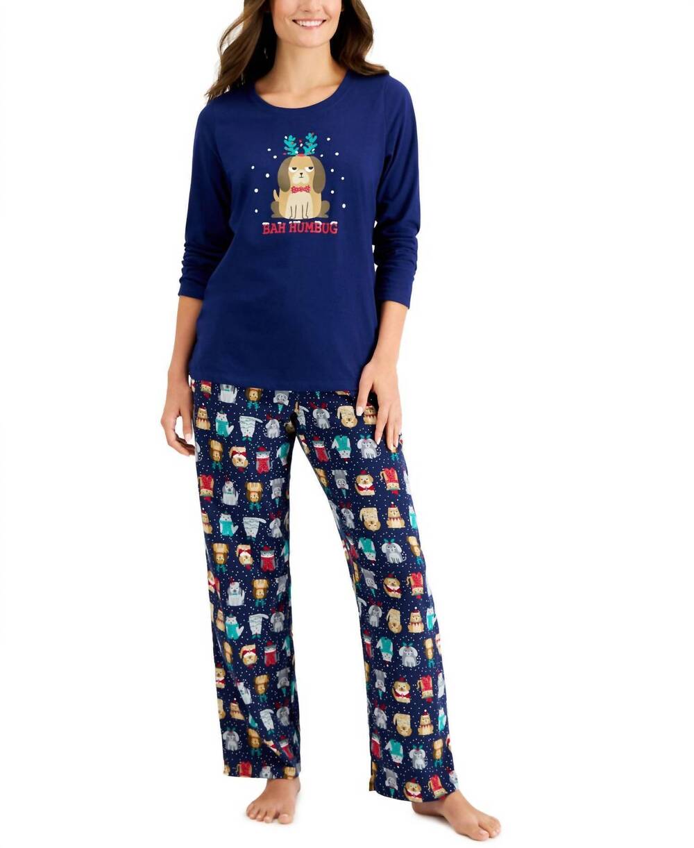 NEW FAMILY PJS sleepwear matching novelty pajama set in bah humbug